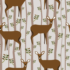 seamless repeat pattern with steenbok