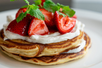 いちごのパンケーキ