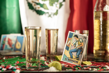 detail of tequila shot