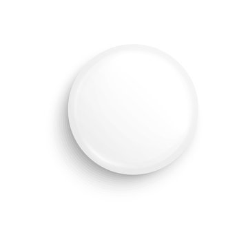 White Cosmetic Cream Jar Lid Mockup, Top View