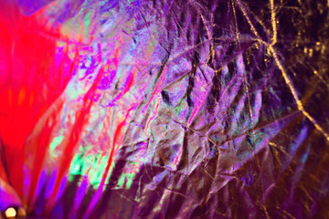 Neon foil abstract background. perfect christmas backdrop. Party concept