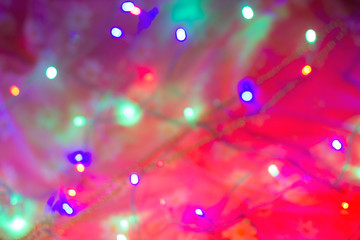 Blurred colorful festive lights. Christmas time concept. Perfect new year backdrop. Party concept.