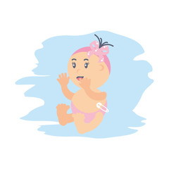 cute baby girl avatar character