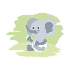 cute elephant baby animal isolated icon