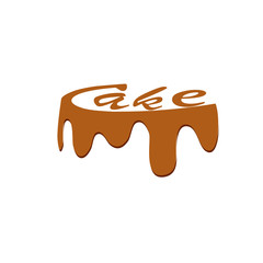 cake ilustration logo vector template