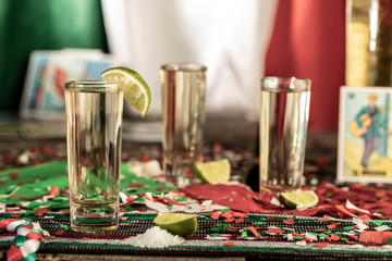 detail of tequila shot