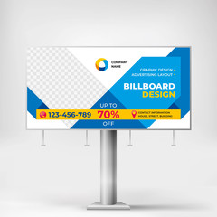 Billboard, creative banner design for outdoor advertising, stylish geometric background