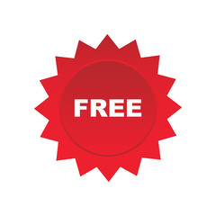 Free vector label. Badge sticker design. Promotion and advertising.