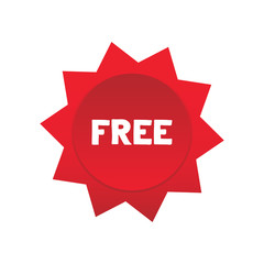 Free vector label. Badge sticker design. Promotion and advertising.