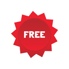 Free vector label. Badge sticker design. Promotion and advertising.