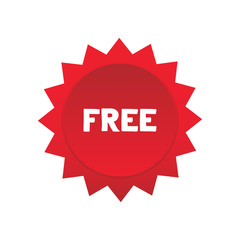 Free vector label. Badge sticker design. Promotion and advertising.