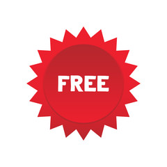 Free vector label. Badge sticker design. Promotion and advertising.