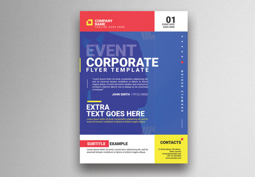 Minimalist Corporate Flyer Layout with Bright Accents