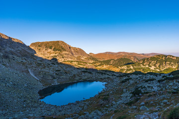 Fototapeta na wymiar Panoramic landscape from Rila mountain national park, Bulgaria