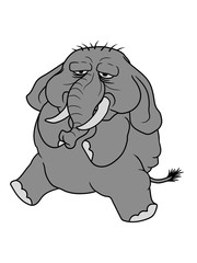 elefant dick fett groß diät schwer riesig dickhäuter comic cartoon lustig cool clipart sitzend übergewicht
