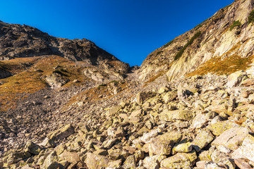 Panoramic landscape from Rila mountain national park, Malyovitsa region. Bulgaria
