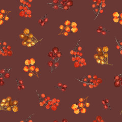 Watercolor berry pattern