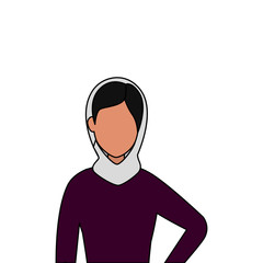 islamic woman with traditional burka