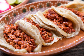 Tacos of meat to the shepherd or marinated