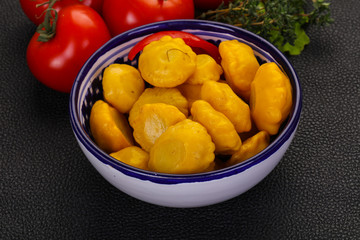 Tasty marinated patisson