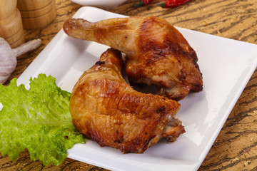 Roasted chicken leg