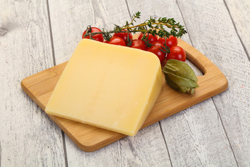 Hard parmesan cheese piece