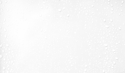 Liquid water drops background image on a white surface