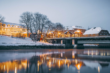 Gamle bybro Old city bridge Trondheim Norway