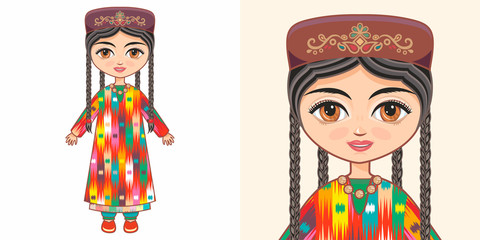 Uzbek girl in national costume