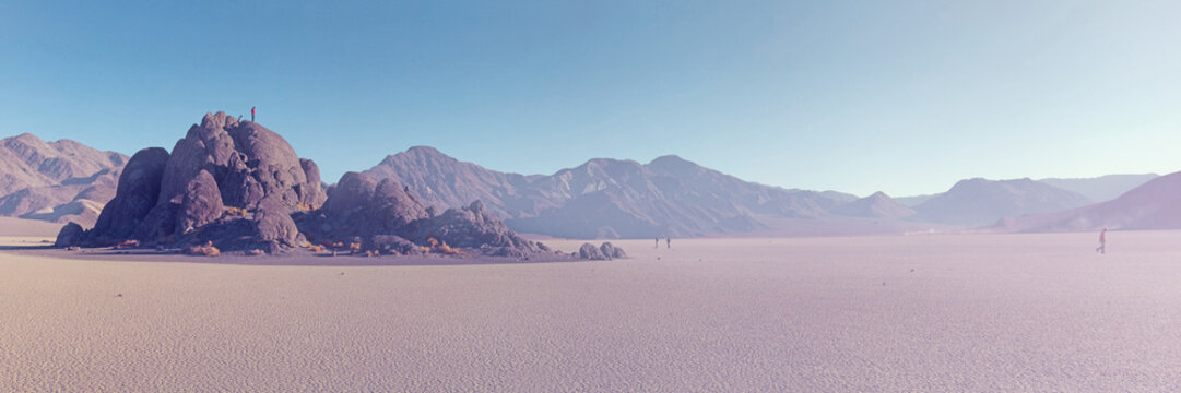 Desert landscape with rock formations
