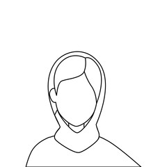 islamic woman with traditional burka