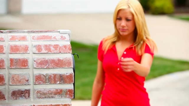 Woman Becomes Very Happy After Receiving Mail