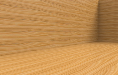 3d rendering. brown wood panels wall and floor background for any design texture.