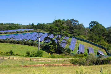 Solar panel power. Alternative energy concept 