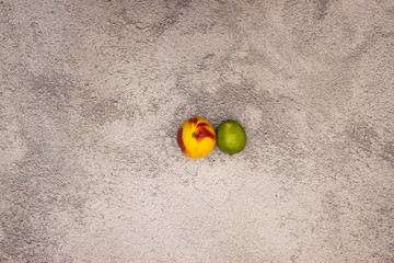 Naklejka premium Fresh, organic and delicious fruits on the kitchen table 