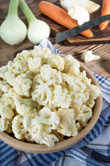 Fresh organic cauliflower.