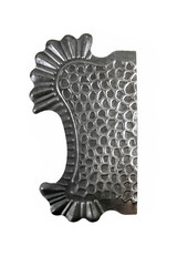 Part of fence. Fence design. Isolated metal plate. Fish motives. Marine motives. Fence. Metal look. Metal