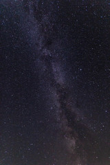milky way dark night filmed in a Russian village