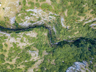 Obraz premium Nevidio Canyon is positioned within Durmitor National Park. It is 2 km long and hundreds of meeter deep gorge which is interesting for canyoning.