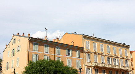 yellow houses, French Riviera