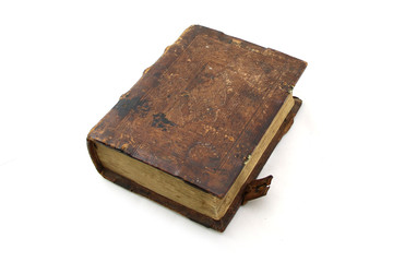 Old book isolated on white background. Antiques. Books. Vintage