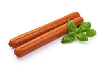 German pork grill sauasges, isolated on white background