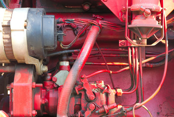red motor engine technology machine part industrial equipment
