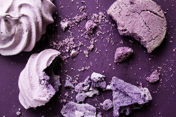 Ube Desserts on Purple Background