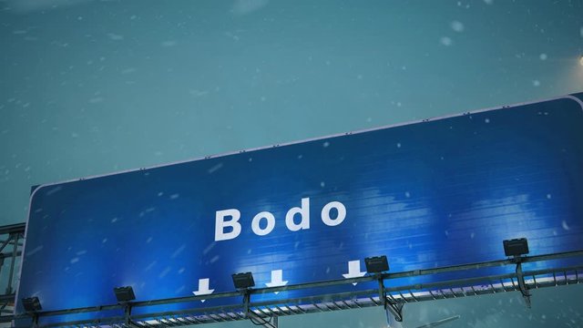 Airplane Landing Bodo in Christmas
