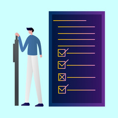 Set of Bussinesman Illustration for business, finance, data analysis and marketing. Modern flat design concept. Web page design for website and mobile website. Flat vector illustration.