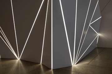 abstract geometry lights wall