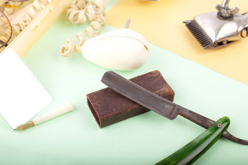 retro barber tools,vintage manual razor blade