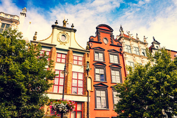 Fototapeta premium Old Town in Gdansk - tenements, Poland