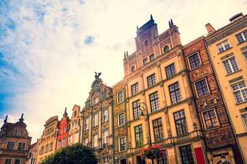 Old Town in Gdansk - tenements, Poland